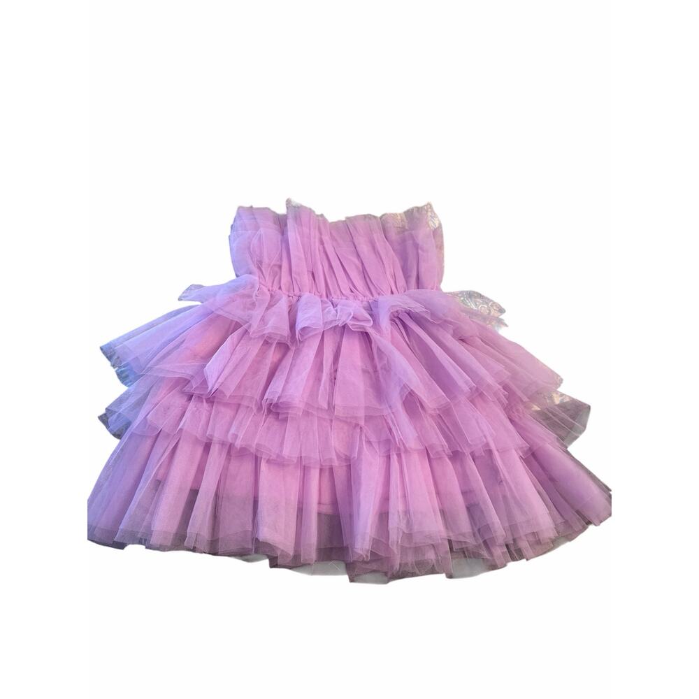 Lavender Mable Aileen Ruffle Mini Dress - Size S - Picture 7 of 10
